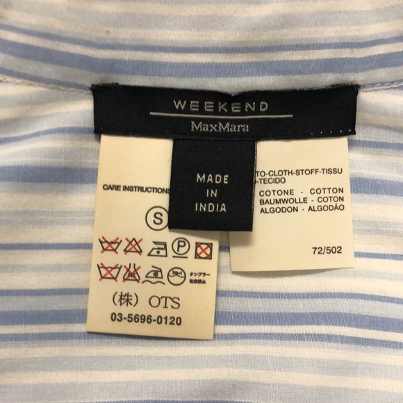 Max Mara Weekend Women’s 3/4 sleeve, ruffle front, button down top - Picture 3 of 4